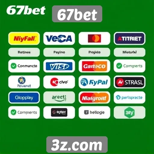Variedade de métodos de pagamento disponíveis no 67bet
