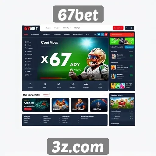 Análise da interface do usuário do site 67bet